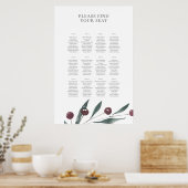 シンプルの着座表 ポスター (キッチン)