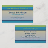 シンプルの確認とストライプ予算の名刺 名刺 (正面/裏面)