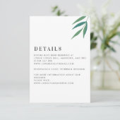 シンプルの種類と葉の種類と結婚白 エンクロージャーカード (スタンド正面)