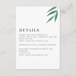 シンプルの種類と葉の種類と結婚白 エンクロージャーカード