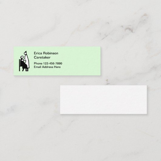 シンプルの管理人名刺 スキニー名刺 (正面/裏面)