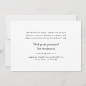 シンプルの紅葉のお葬式 サンキューカード (裏面)