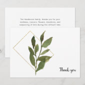 シンプルの紅葉のお葬式 サンキューカード (正面/裏面)