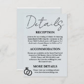 シンプルの結婚ミニマル詳細エンクロージャカード エンクロージャーカード (正面/裏面)