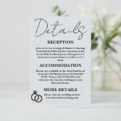 シンプルの結婚ミニマル詳細エンクロージャカード エンクロージャーカード (スタンド正面)