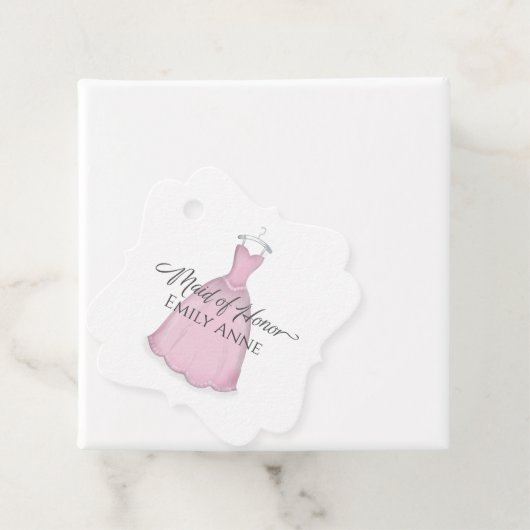 シンプルの結婚メイド・オブ・オーナー(花嫁付き添い人)エレガントありがとう フェイバータグ (インサイチュ)