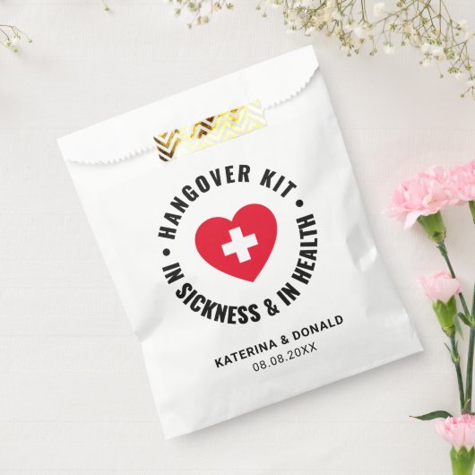 シンプルの結婚二日酔い回復キットの好意バッグ フェイバーバッグ (封をした状態)