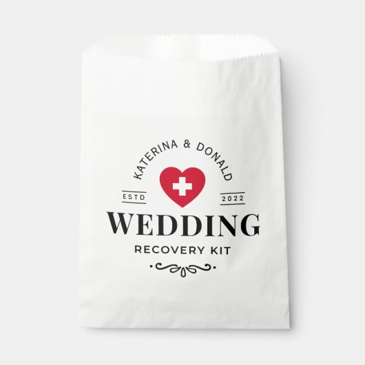 シンプルの結婚二日酔い回復キットの好意バッグ フェイバーバッグ (正面)