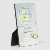 シンプルの結婚歓迎の看板 フォトプラーク (側面)