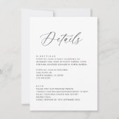 シンプルの結婚詳細指示RSVPテンプレート 招待状 (正面)