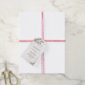 シンプルの緑の赤ちゃんシャワーギフトラベル ギフトタグ (より糸付き)