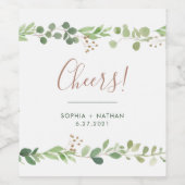 シンプルの緑 |の結婚応援 ワインラベル (シングルラベル)