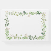 シンプルの緑 | ウェディング ゲストブック (裏面)