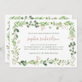 シンプルの緑 | 赤ちゃんシャワー 招待状 (正面/裏面)