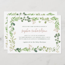 シンプルの緑 | 赤ちゃんシャワー