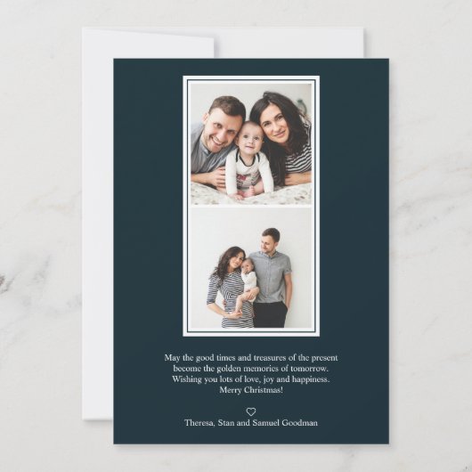 シンプルの色|ピンク淡い色のの縦型写数々の真 招待状 (裏面)