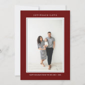 シンプルの色| Merlot Vertical Photo（Merlot Vertical写真） 招待状 (正面)