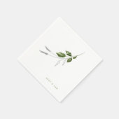 シンプルの葉の名結婚前カクテル スタンダードカクテルナプキン (角)