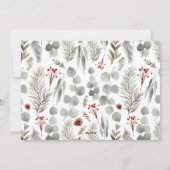 シンプルの葉の緑3数々の写真クリスマス シーズンカード (裏面)