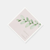 シンプルの葉赤面結婚のカクテル スタンダードカクテルナプキン (角)