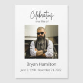 シンプルの葬儀お祝い マグネット招待状 (正面)