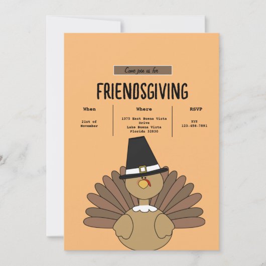 シンプルの親睦 招待状 (正面)