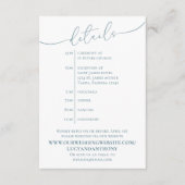 シンプルの詳細結婚Blue Writhlのタイムライン エンクロージャーカード (正面)