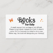 シンプルの赤ちゃんシャワー本リクエスト黒書道 エンクロージャーカード (正面)