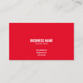 シンプルの赤と白の建築外郭 名刺 (裏面)