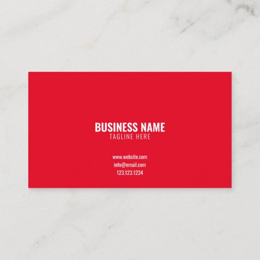 シンプルの赤と白の建築外郭 名刺 (裏面)
