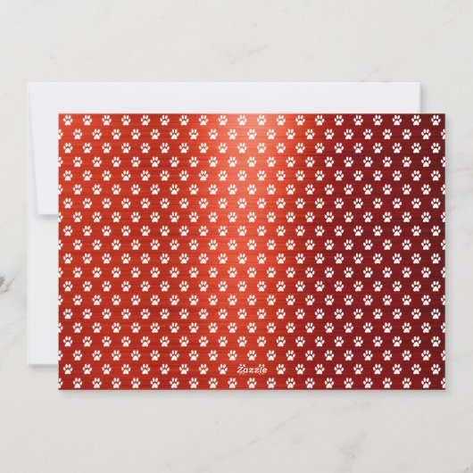 シンプルの赤と緑の足の跡 シーズンカード (裏面)