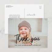 シンプルの赤ん感謝していだシャワー ポストカード (正面/裏面)