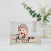 シンプルの赤ん感謝していだシャワー ポストカード (スタンド正面)