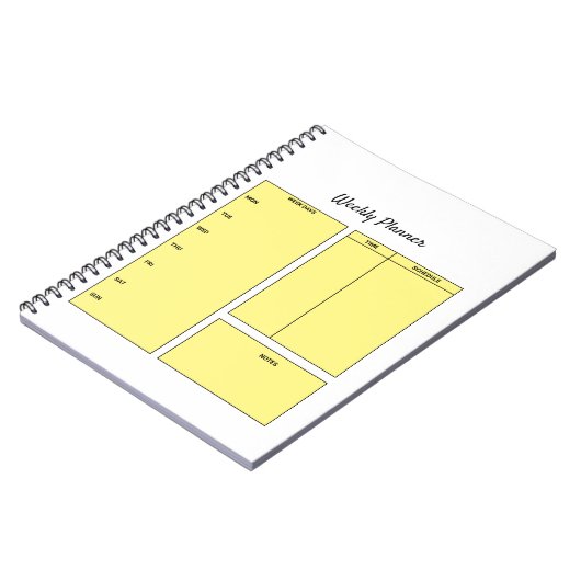 シンプルの週次プランナーで実行するタスクのメモ ノートブック (左側)