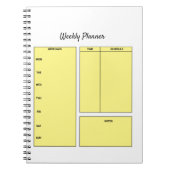 シンプルの週次プランナーで実行するタスクのメモ ノートブック (正面)