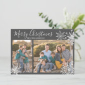 シンプルの雪かき(灰色と白の写真) シーズンカード (スタンド正面)