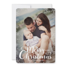 シンプルの雪だるまの出血メリークリスマス写真