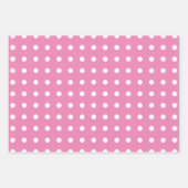 シンプルの雪のクリスマスツリーズピンク ラッピングペーパーシート (正面2)