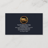 シンプルの青い画スタイリッシュ層金ゴールドの移動 名刺 (裏面)