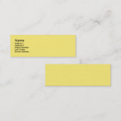 シンプルの黄色 スキニー名刺 (正面/裏面)