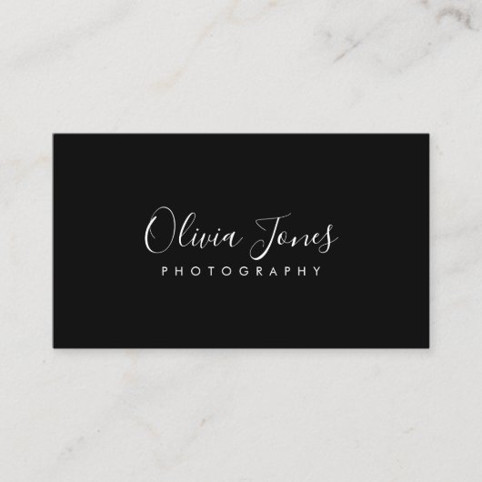 シンプルの黒い署名のスクリプトソーシャルメディアのアイコン 名刺 (正面)