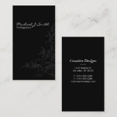 シンプルの黒 名刺 (正面/裏面)