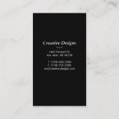 シンプルの黒 名刺 (裏面)