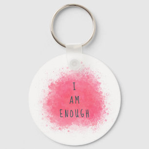 シンプルのI a Am Eough肯定引用文 キーホルダー