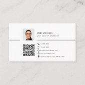 シンプルのQRコード名刺(写真付き) 名刺 (正面)