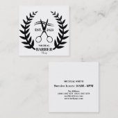 シンプルはさみ理容師 スクエア名刺 (正面/裏面)