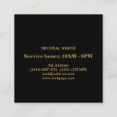 シンプルはさみ理容師 スクエア名刺 (裏面)