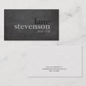 シンプルはっきりしたとモダンタイポグラフィ素朴ブラック 名刺 (正面/裏面)