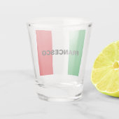 シンプルはっきりしたイタリアンフラパーソナライズされたグ ショットグラス (裏面)