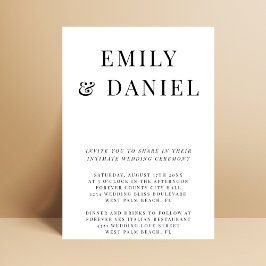 シンプルはっきりしたエレガント裁判所結婚の 招待状